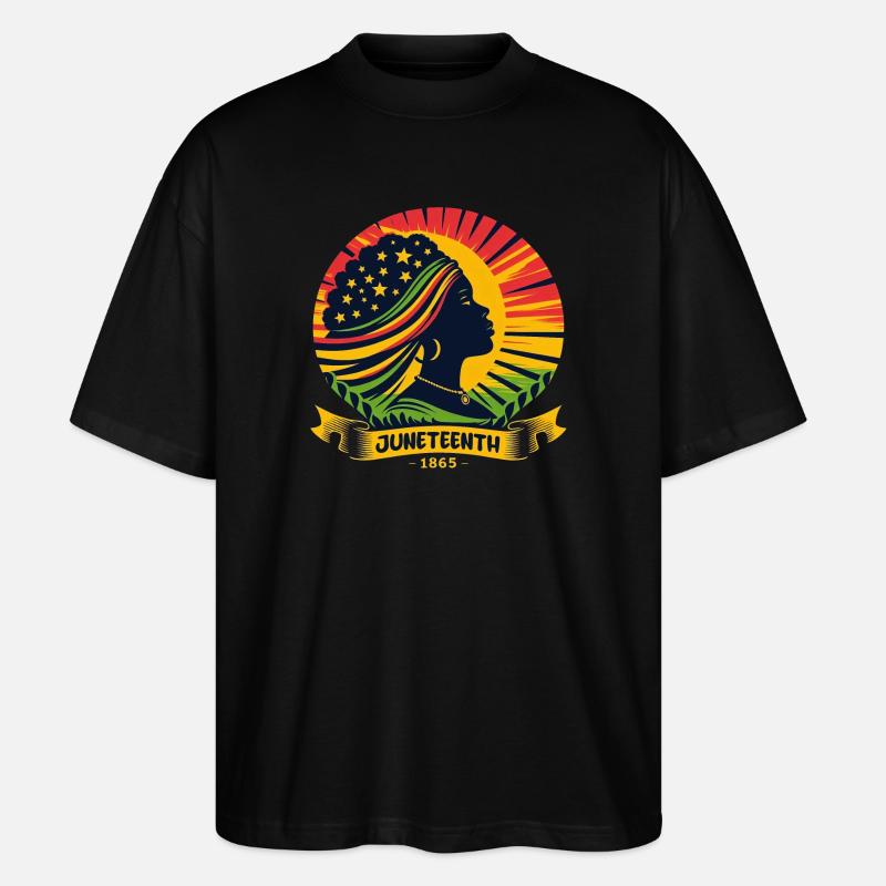 Juneteenth feiern: Freiheit, Erbe, Einheit - Stanley/Stella Oversized Unisex Bio T-Shirt Blaster 2.0 - Schwarz