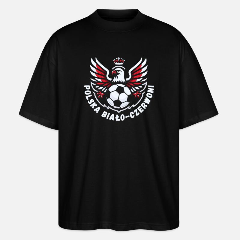 Polnischer Fußball - Stanley/Stella Oversized Unisex Bio T-Shirt Blaster 2.0 - Schwarz