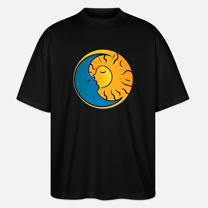 Soleil et Lune - T-shirt bio Blaster 2.0 coupe oversize Stanley/Stella Unisexe - noir