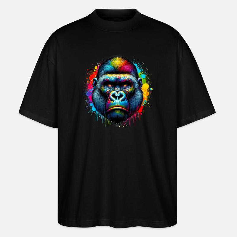 Gorilla - Stanley/Stella Oversized Unisex Organic T-shirt Blaster 2.0 - black