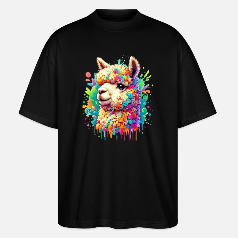 Alpaca - Stanley/Stella Oversized Unisex Organic T-shirt Blaster 2.0 - black