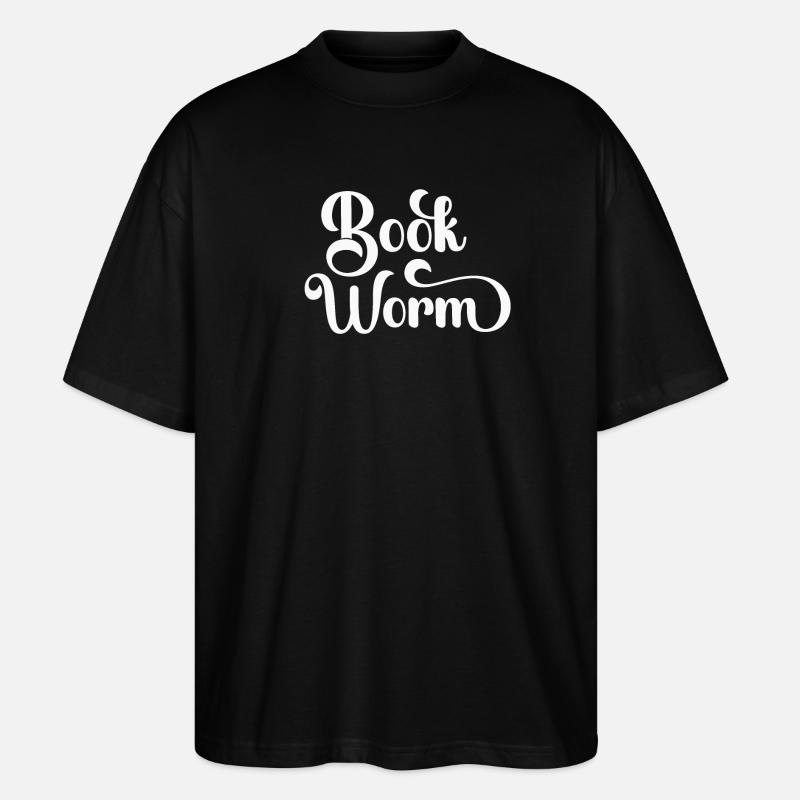 Lecture de livres Bookworm - T-shirt bio Blaster 2.0 coupe oversize Stanley/Stella Unisexe - noir