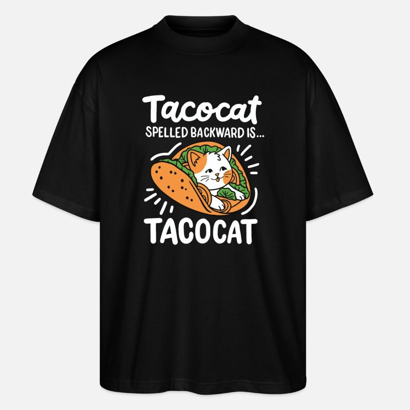 Tacocat Taco Cat - Stanley/Stella Oversized Unisex Bio T-Shirt Blaster 2.0 - Schwarz