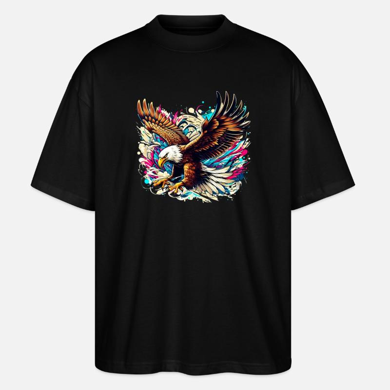 Adler - Stanley/Stella Oversized Unisex Bio T-Shirt Blaster 2.0 - Schwarz