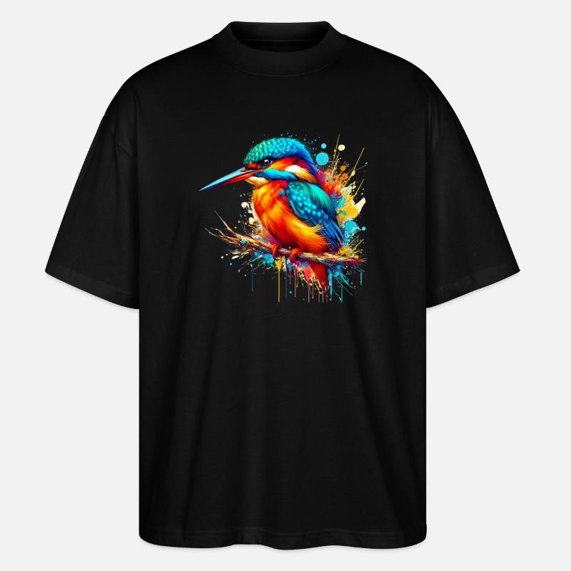 Martin-pêcheur - T-shirt bio Blaster 2.0 coupe oversize Stanley/Stella Unisexe - noir