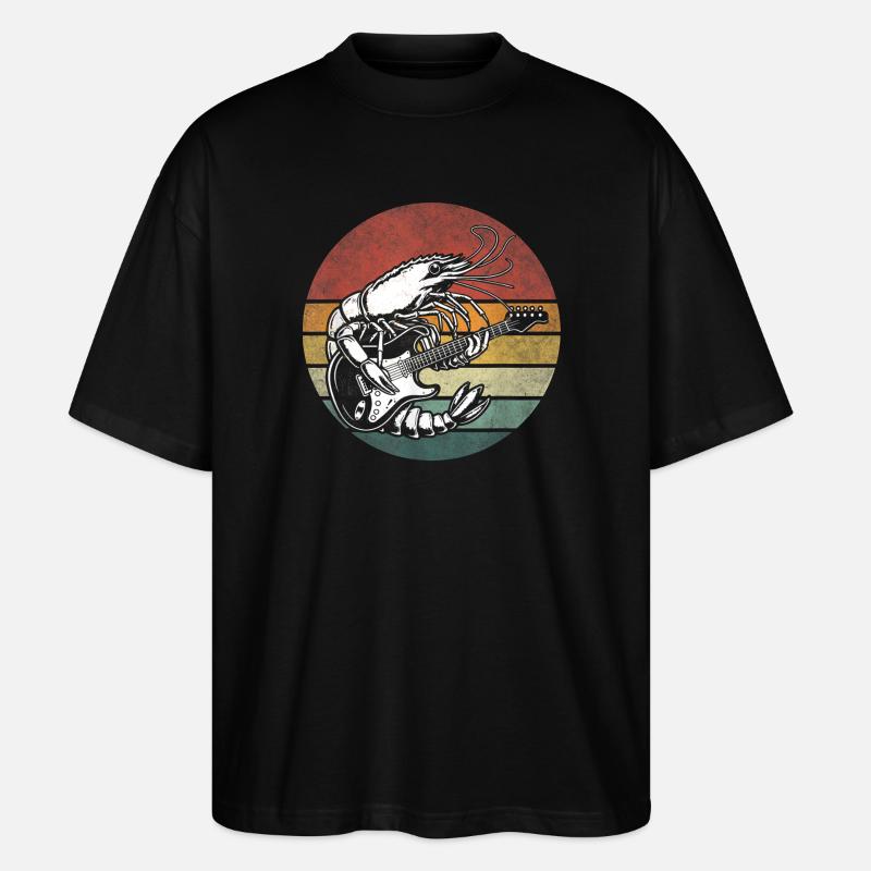 Guitare Crayfish Rock Sunset - T-shirt bio Blaster 2.0 coupe oversize Stanley/Stella Unisexe - noir