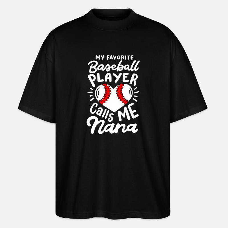 Baseball Baseballspieler - Stanley/Stella Oversized Unisex Bio T-Shirt Blaster 2.0 - Schwarz