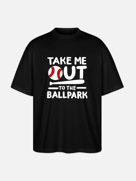Baseball Baseballspieler - Stanley/Stella Oversized Unisex Bio T-Shirt Blaster 2.0 - Schwarz