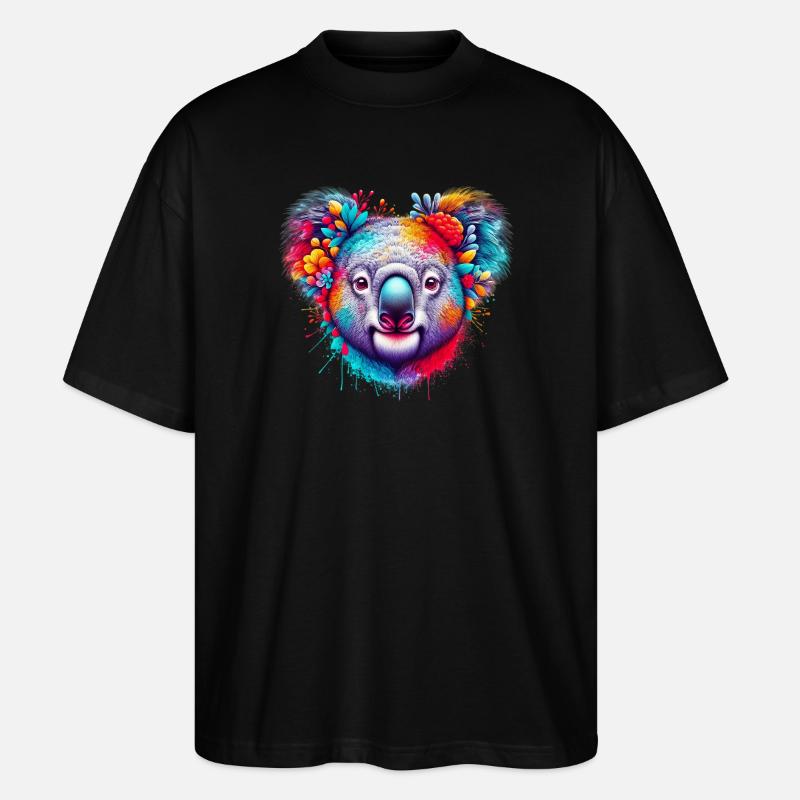 Koala - Stanley/Stella Oversized Unisex Organic T-shirt Blaster 2.0 - black