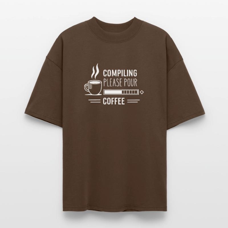 Programmers generate code from coffee Stanley/Stella Oversized Unisex Organic T-shirt Blaster 2.0