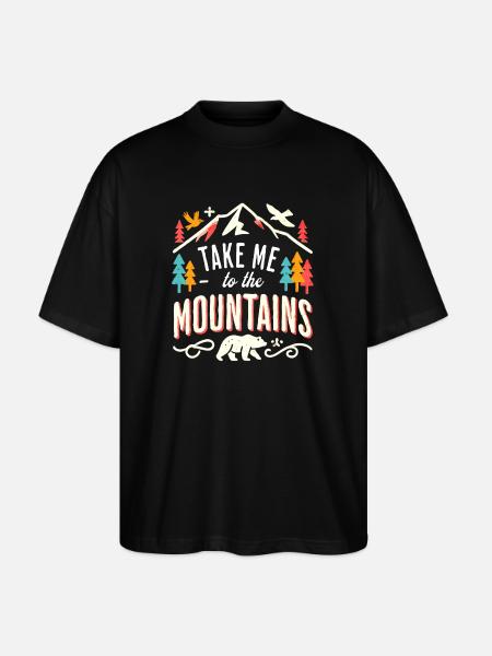 Take me to the Mountains - Stanley/Stella Oversized Unisex Organic T-shirt Blaster 2.0 - black