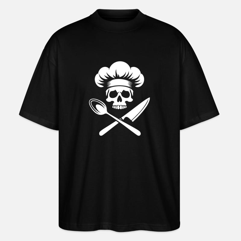 Piraten-Koch - Stanley/Stella Oversized Unisex Bio T-Shirt Blaster 2.0 - Schwarz