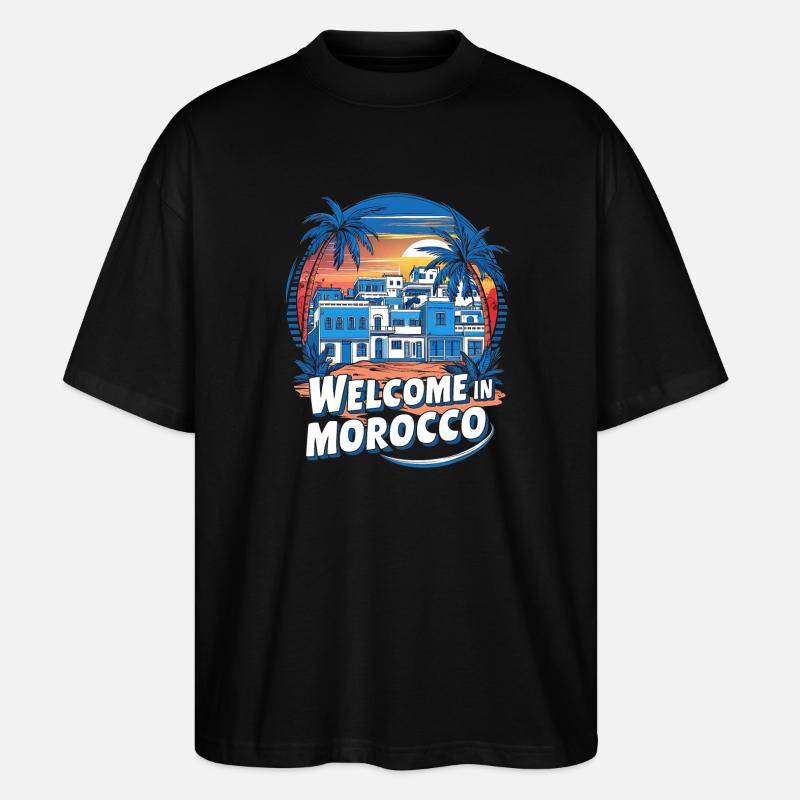 Willkommen im marokkanischen Dorf - Stanley/Stella Oversized Unisex Bio T-Shirt Blaster 2.0 - Schwarz