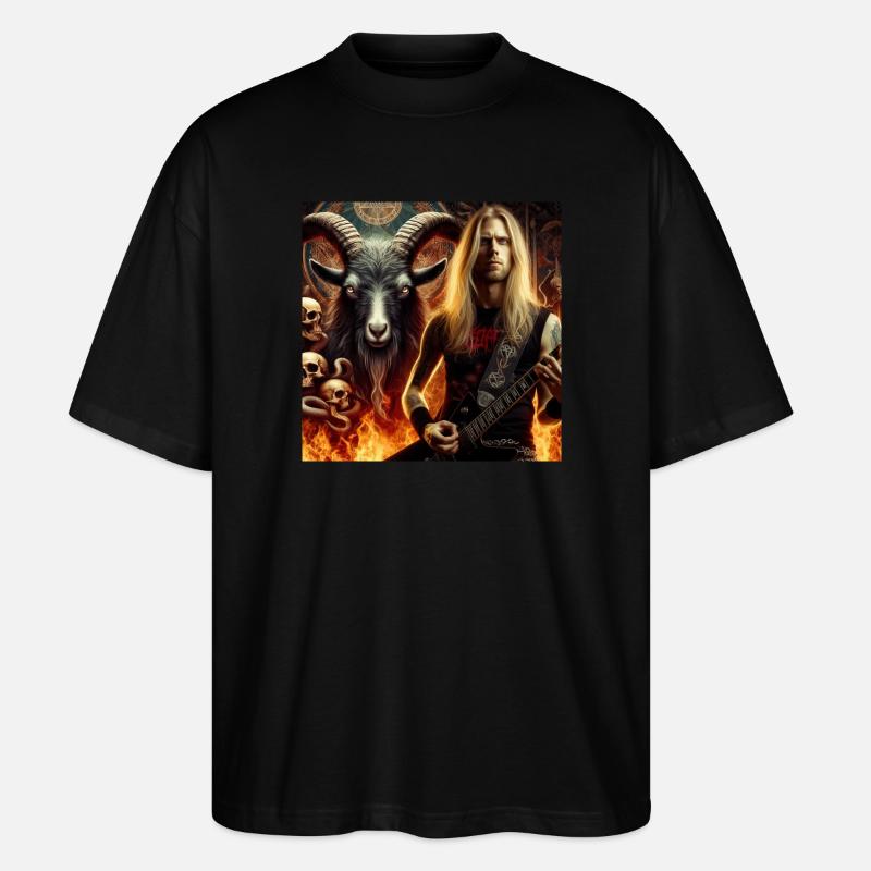 Infernal-Gitarrist - Stanley/Stella Oversized Unisex Bio T-Shirt Blaster 2.0 - Schwarz