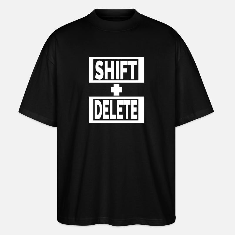 SHIFT+ENTF Tastatur Lebensstil - Stanley/Stella Oversized Unisex Bio T-Shirt Blaster 2.0 - Schwarz