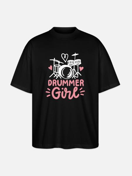 Schlagzeugerin Schlagzeug - Stanley/Stella Oversized Unisex Bio T-Shirt Blaster 2.0 - Schwarz