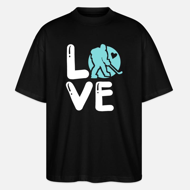 Eishockey - Stanley/Stella Oversized Unisex Bio T-Shirt Blaster 2.0 - Schwarz