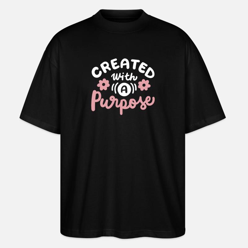 Christlicher Glaube Bibel Zitat - Stanley/Stella Oversized Unisex Bio T-Shirt Blaster 2.0 - Schwarz