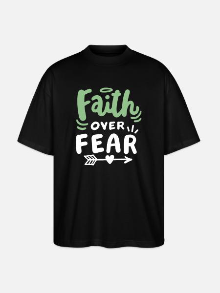 Christlicher Glaube Bibel Zitat - Stanley/Stella Oversized Unisex Bio T-Shirt Blaster 2.0 - Schwarz