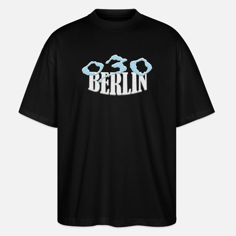 Berlin 030 Shirt exklusive - Stanley/Stella Oversized Unisex Bio T-Shirt Blaster 2.0 - Schwarz