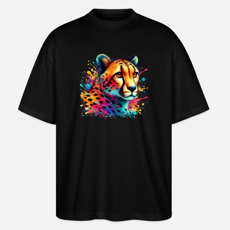 Guépard - T-shirt bio Blaster 2.0 coupe oversize Stanley/Stella Unisexe - noir