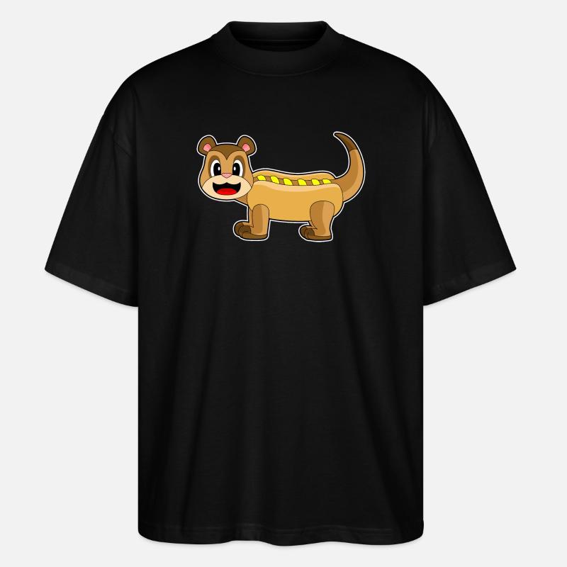 Hot-dog suricate - T-shirt bio Blaster 2.0 coupe oversize Stanley/Stella Unisexe - noir
