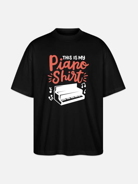 Klavierspieler Pianist - Stanley/Stella Oversized Unisex Bio T-Shirt Blaster 2.0 - Schwarz