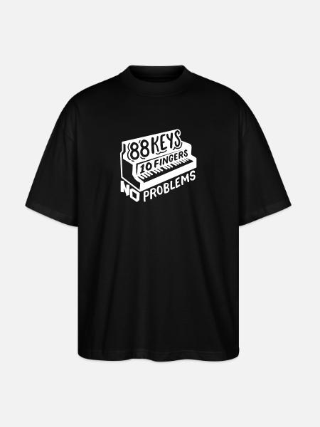 Piano Pianist - Stanley/Stella Oversized Unisex Bio T-Shirt Blaster 2.0 - Schwarz