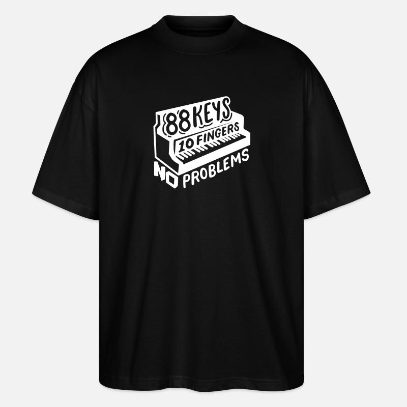 Piano Pianist - Stanley/Stella Oversized Unisex Bio T-Shirt Blaster 2.0 - Schwarz