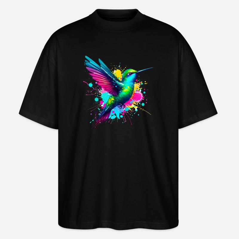 Hummingbird - Stanley/Stella Oversized Unisex Organic T-shirt Blaster 2.0 - black