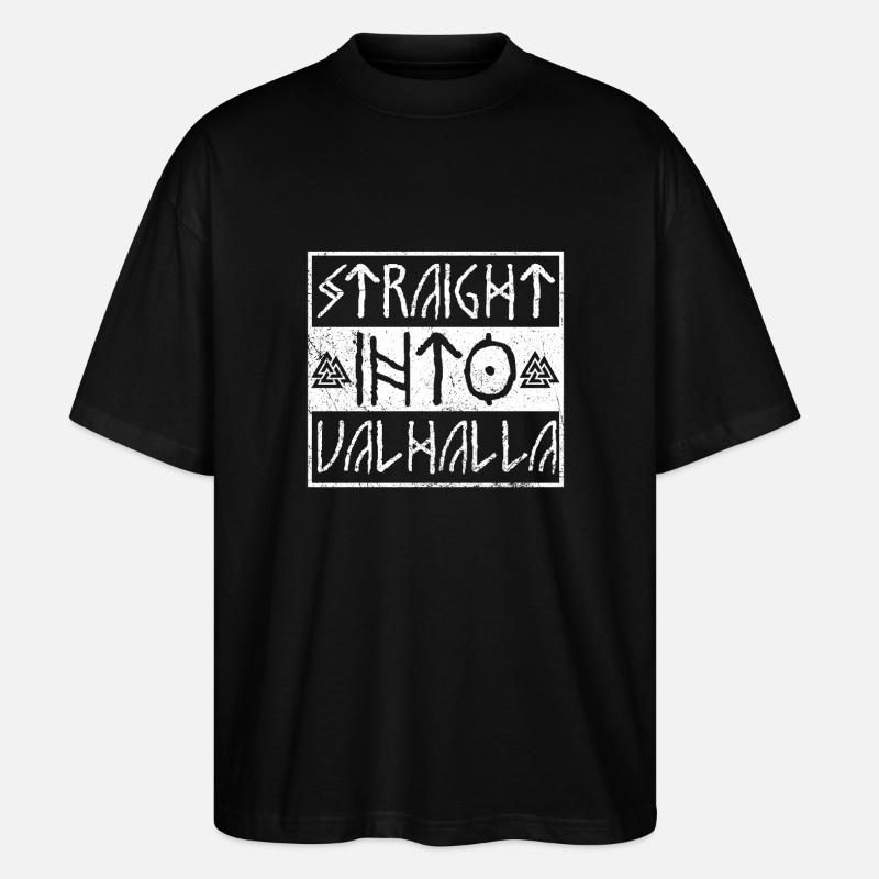Straight into Valhalla - Stanley/Stella Oversized Unisex Bio T-Shirt Blaster 2.0 - Schwarz