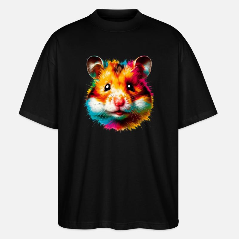 Hamster - Stanley/Stella Oversized Unisex Bio T-Shirt Blaster 2.0 - Schwarz