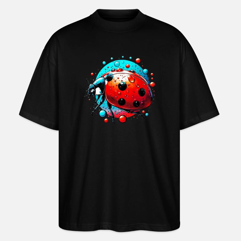 Ladybug - Stanley/Stella Oversized Unisex Organic T-shirt Blaster 2.0 - black