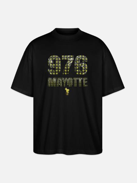 T SHIRT 976 MAYOTTE - Stanley/Stella Oversized Unisex Organic T-shirt Blaster 2.0 - black
