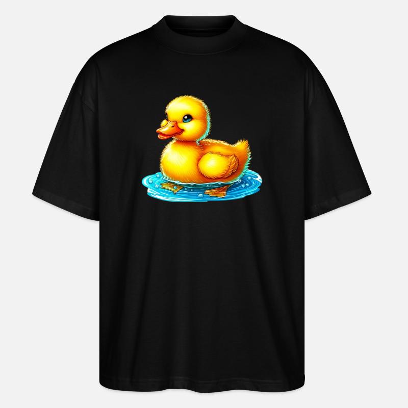 Duckling Duck Duck Duck - Stanley/Stella Oversized Unisex Organic T-shirt Blaster 2.0 - black