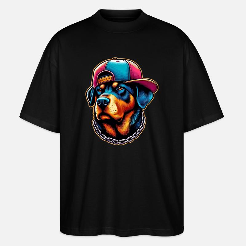 Hund - Stanley/Stella Oversized Unisex Bio T-Shirt Blaster 2.0 - Schwarz