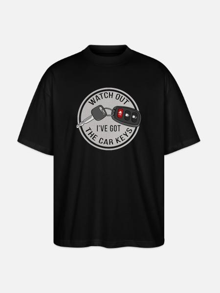 Attento, ho le chiavi della macchina - Maglietta articolo ecologico Unisex vestibilità oversize Stanley/Stella Blaster 2.0 - nero