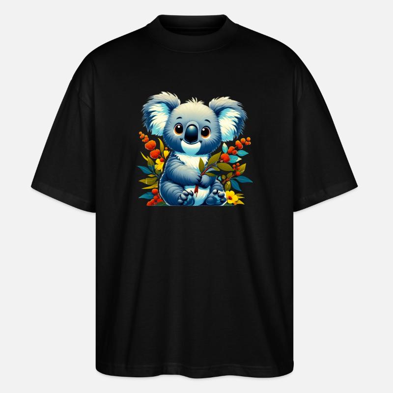Koala - T-shirt bio Blaster 2.0 coupe oversize Stanley/Stella Unisexe - noir