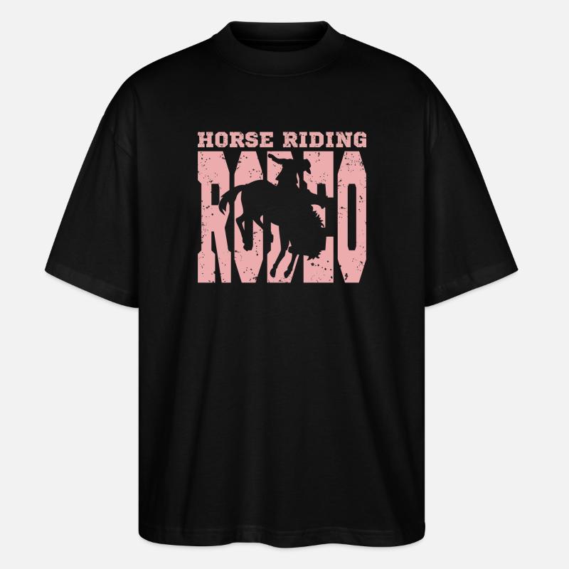 Interessantes Rodeo Motiv - Stanley/Stella Oversized Unisex Bio T-Shirt Blaster 2.0 - Schwarz