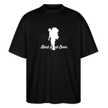 Touriste - T-shirt bio Blaster 2.0 coupe oversize Stanley/Stella Unisexe - noir - Devant - Alina (178cm) & Michal (187cm)