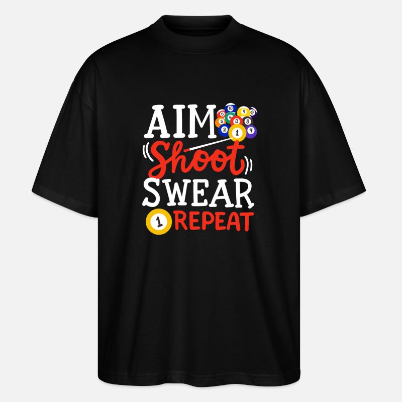 Billardspieler Billard - Stanley/Stella Oversized Unisex Bio T-Shirt Blaster 2.0 - Schwarz