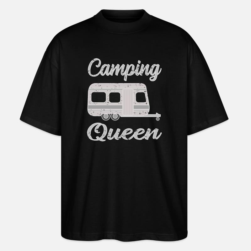 Camping in a caravan - Stanley/Stella Oversized Unisex Organic T-shirt Blaster 2.0 - black