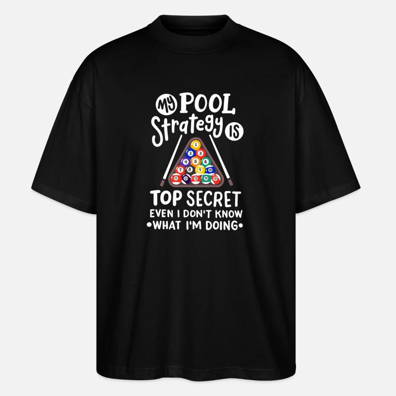 Billardspieler Billard - Stanley/Stella Oversized Unisex Bio T-Shirt Blaster 2.0 - Schwarz