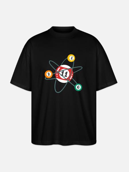 Billard Atom Pool Billardspieler - Stanley/Stella Oversized Unisex Bio T-Shirt Blaster 2.0 - Schwarz
