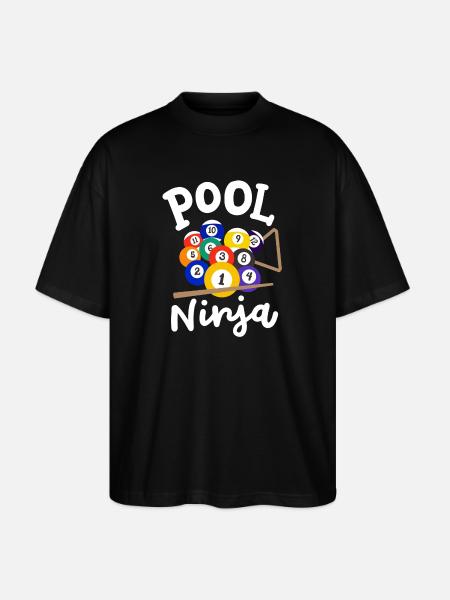 Billardspieler Billard - Stanley/Stella Oversized Unisex Bio T-Shirt Blaster 2.0 - Schwarz