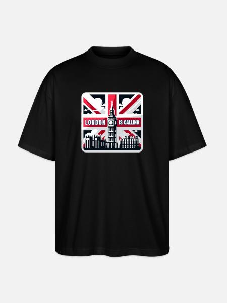 London is Calling - Stanley/Stella Oversized Unisex Bio T-Shirt Blaster 2.0 - Schwarz