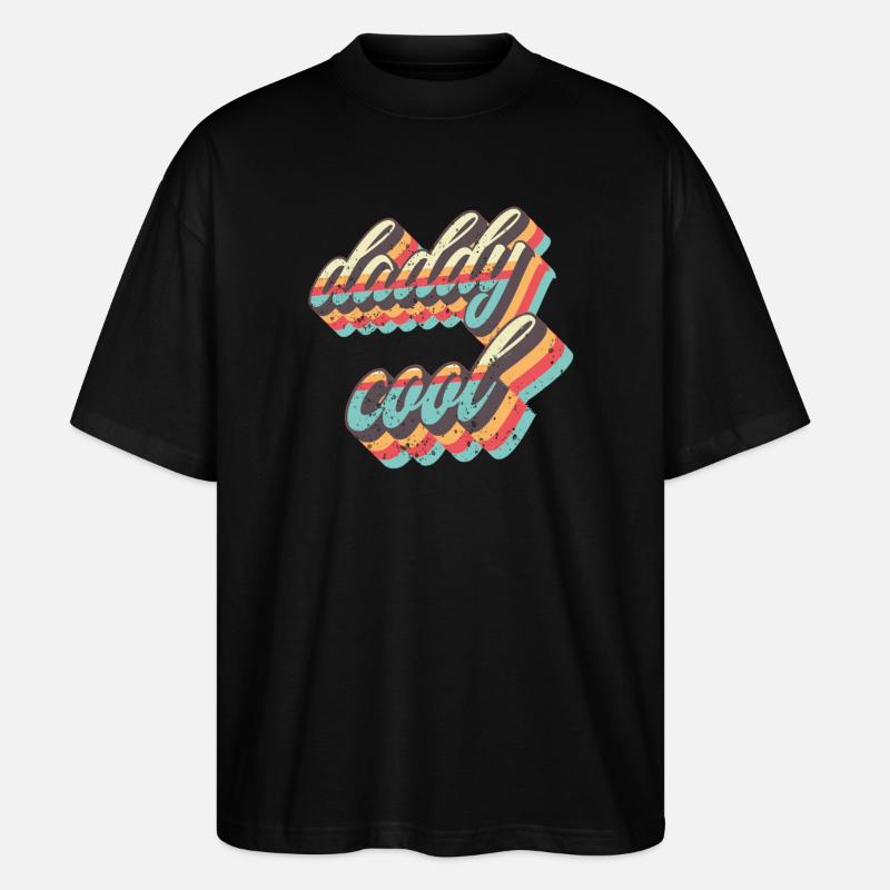 Sangles rétro Daddy Cool - T-shirt bio Blaster 2.0 coupe oversize Stanley/Stella Unisexe - noir
