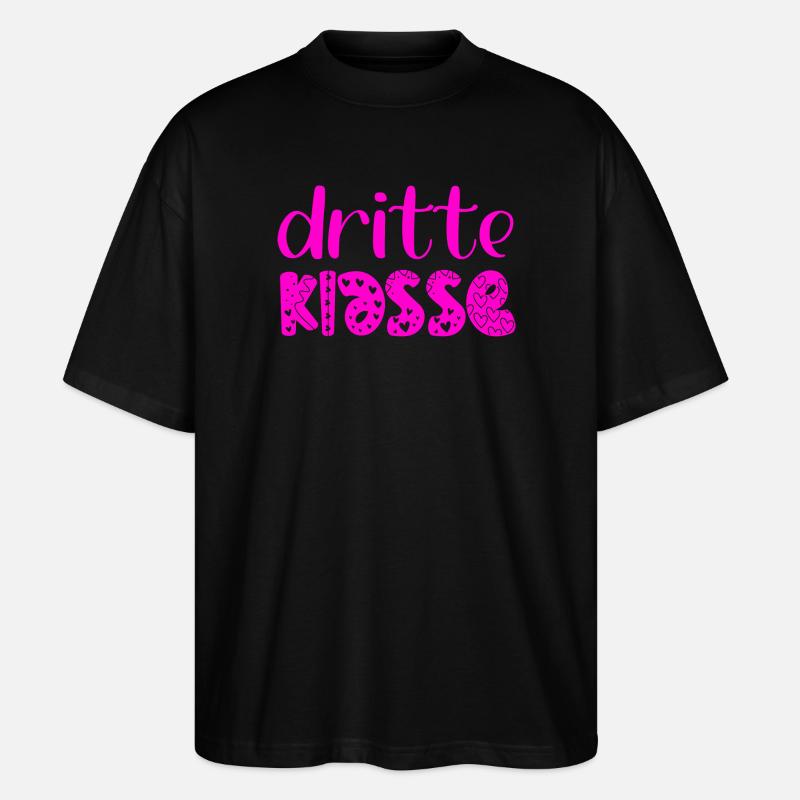 Grundschule 3. Klasse - Dritte Schulklasse - Stanley/Stella Oversized Unisex Bio T-Shirt Blaster 2.0 - Schwarz