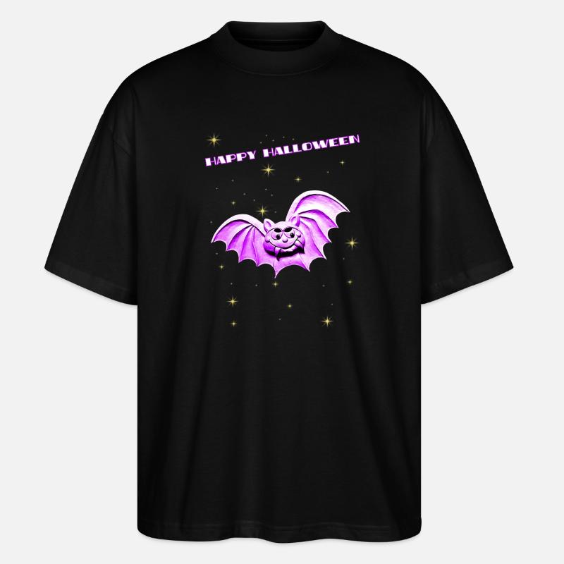 Bat for Halloween - Stanley/Stella Oversized Unisex Organic T-shirt Blaster 2.0 - black