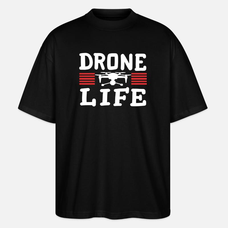 Drohnenpilot RC FPV Quadrocopter - Stanley/Stella Oversized Unisex Bio T-Shirt Blaster 2.0 - Schwarz